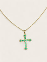 Green Cross Necklace