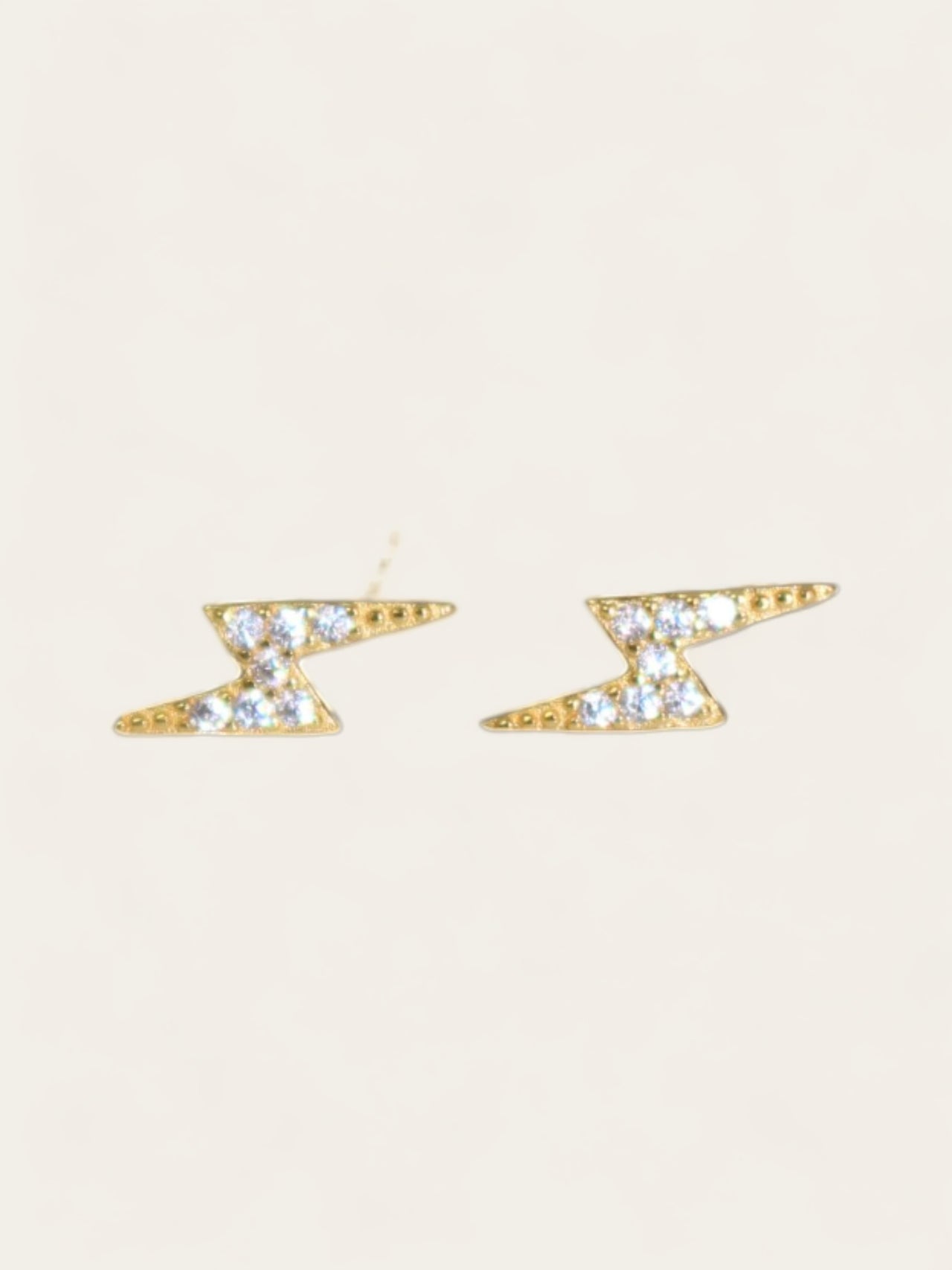 Lightning Bolt Studs - Gold