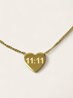 11:11 Heart Necklace [engravable]