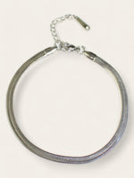 Silver Herringbone Bracelet [engravable]