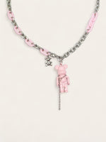 Toy Bear Necklace - Pink