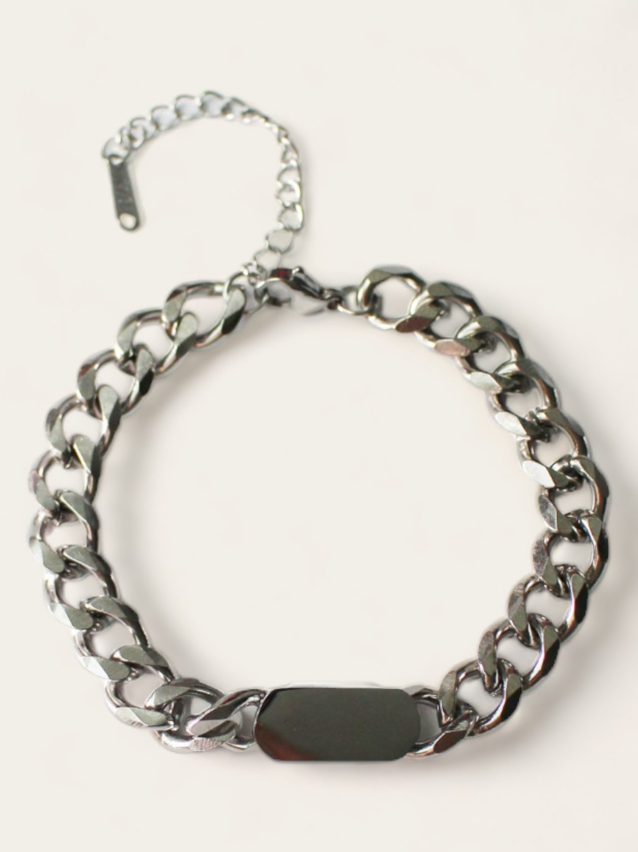 Silver Cuban Bracelet [engravable]