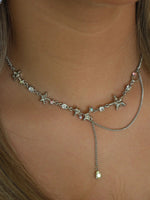 Starfish Diamond Dangle Necklace