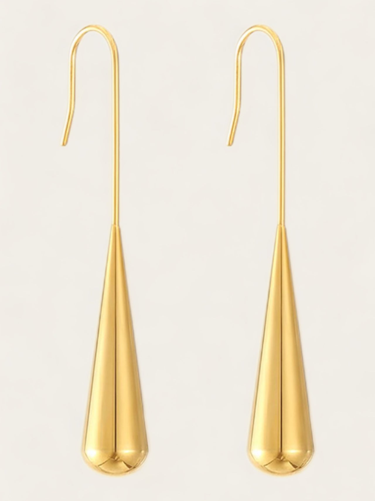 Drop Hook Earrings - Gold