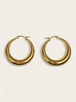 Large Hollow Hoops - Gold