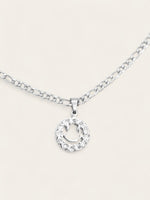 Diamond Smiley Necklace - Silver