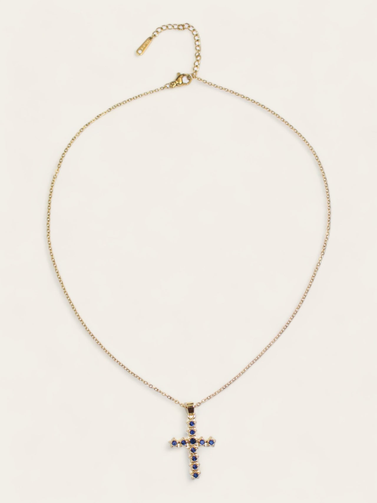 Royal Blue Cross Necklace