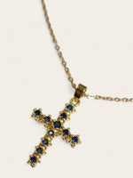 Royal Blue Cross Necklace