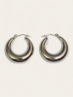 Small Hollow Hoops - Silver