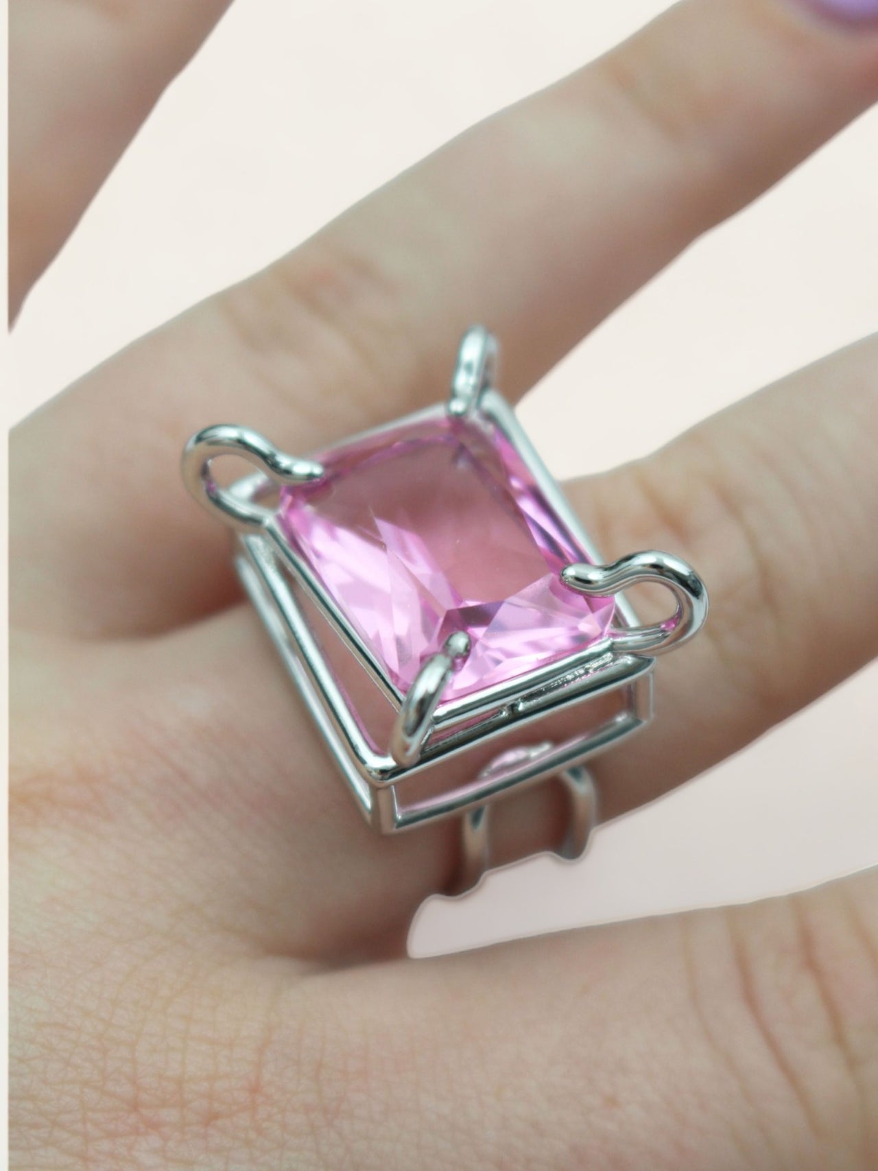 Pink Zircon Ring