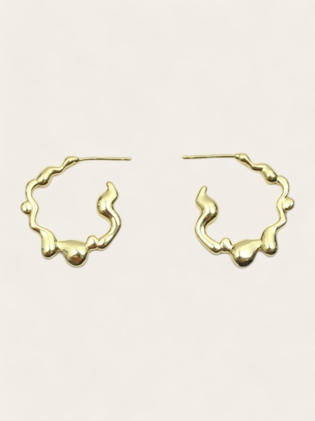 Gold Melted Hoops