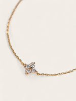 Diamond Flower Bracelet [engravable]