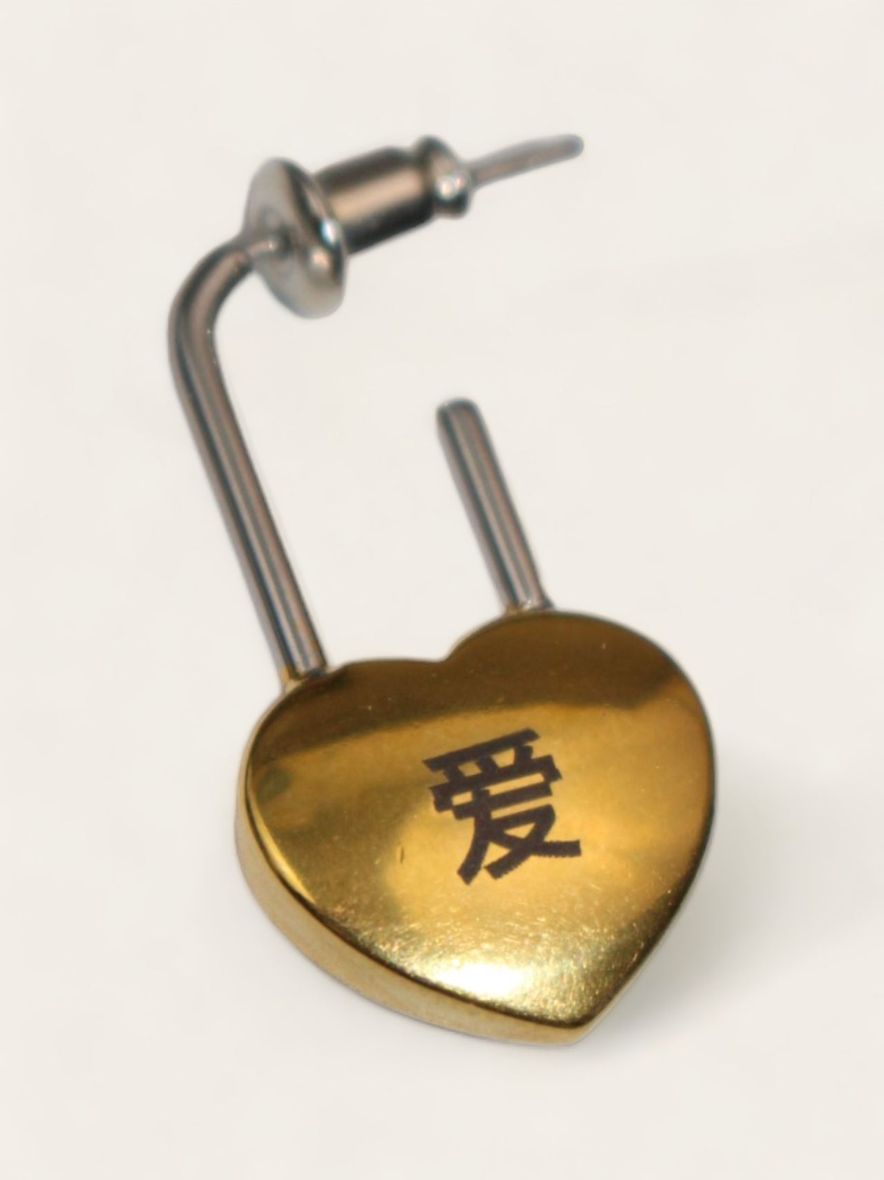 Lock Heart Earrings [engravable]