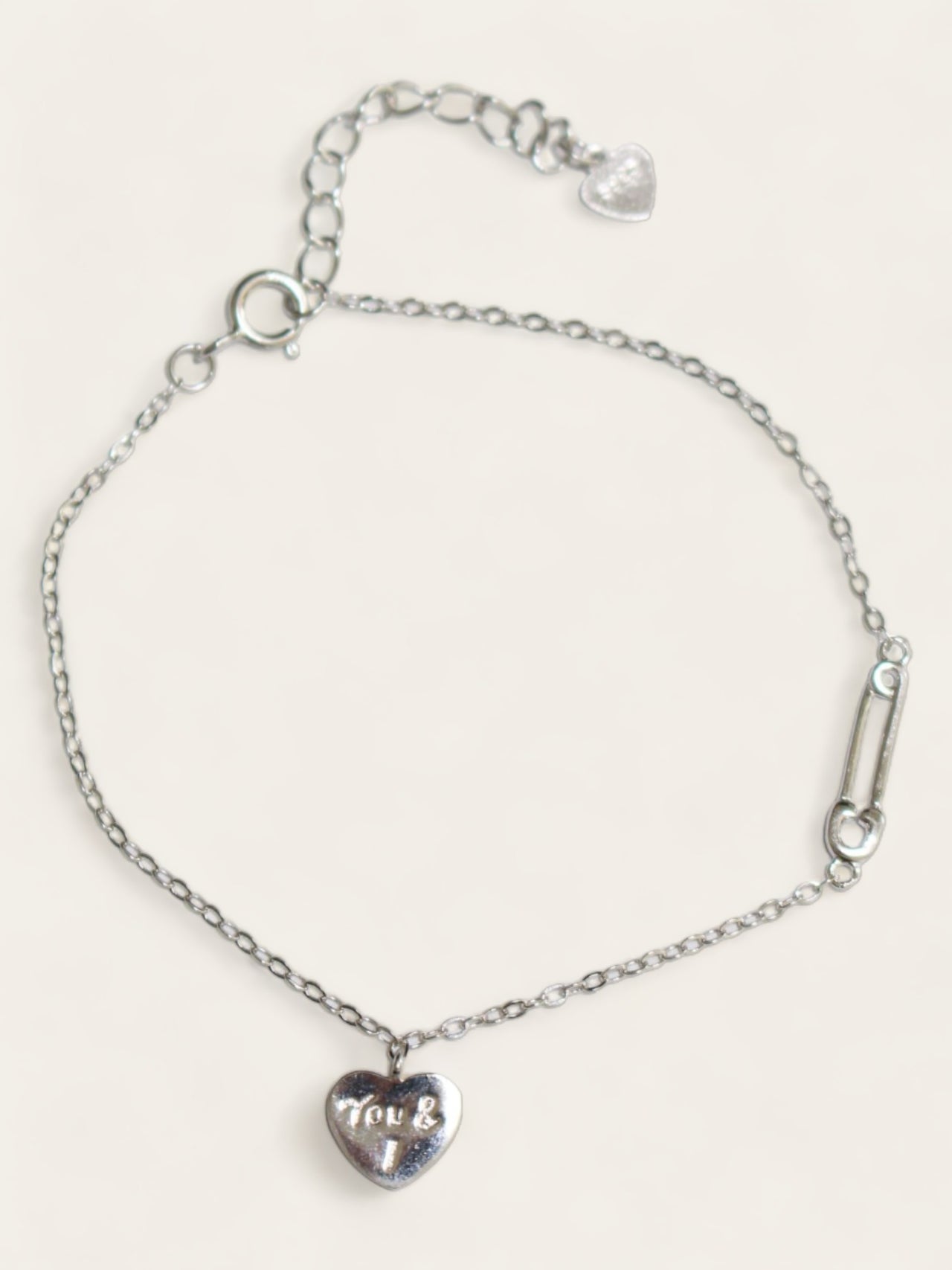 Silver You & I Bracelet [engravable]