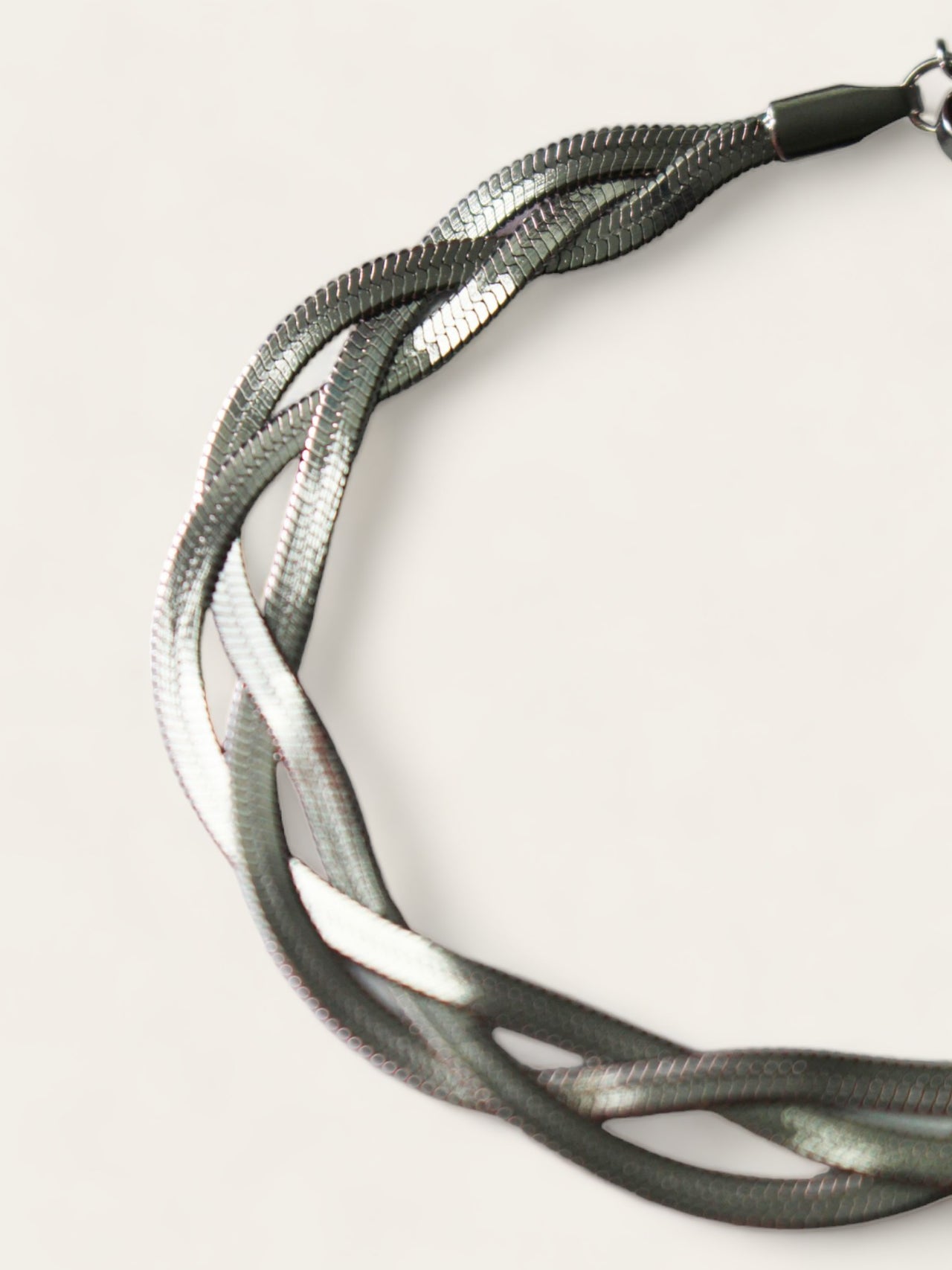 Silver Twisted Herringbone Bracelet