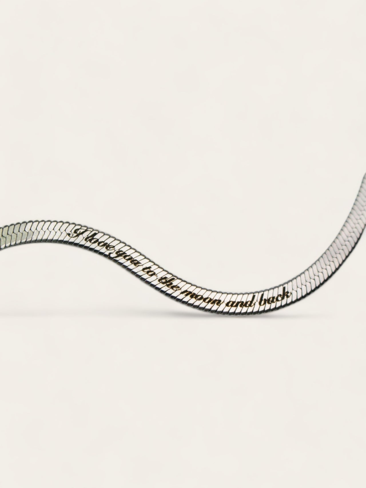 Silver Herringbone Bracelet [engravable]