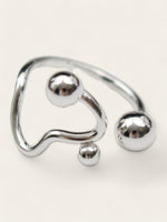 Metal Bubble Ring - Silver