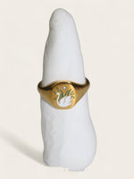 Painted Swan Ring