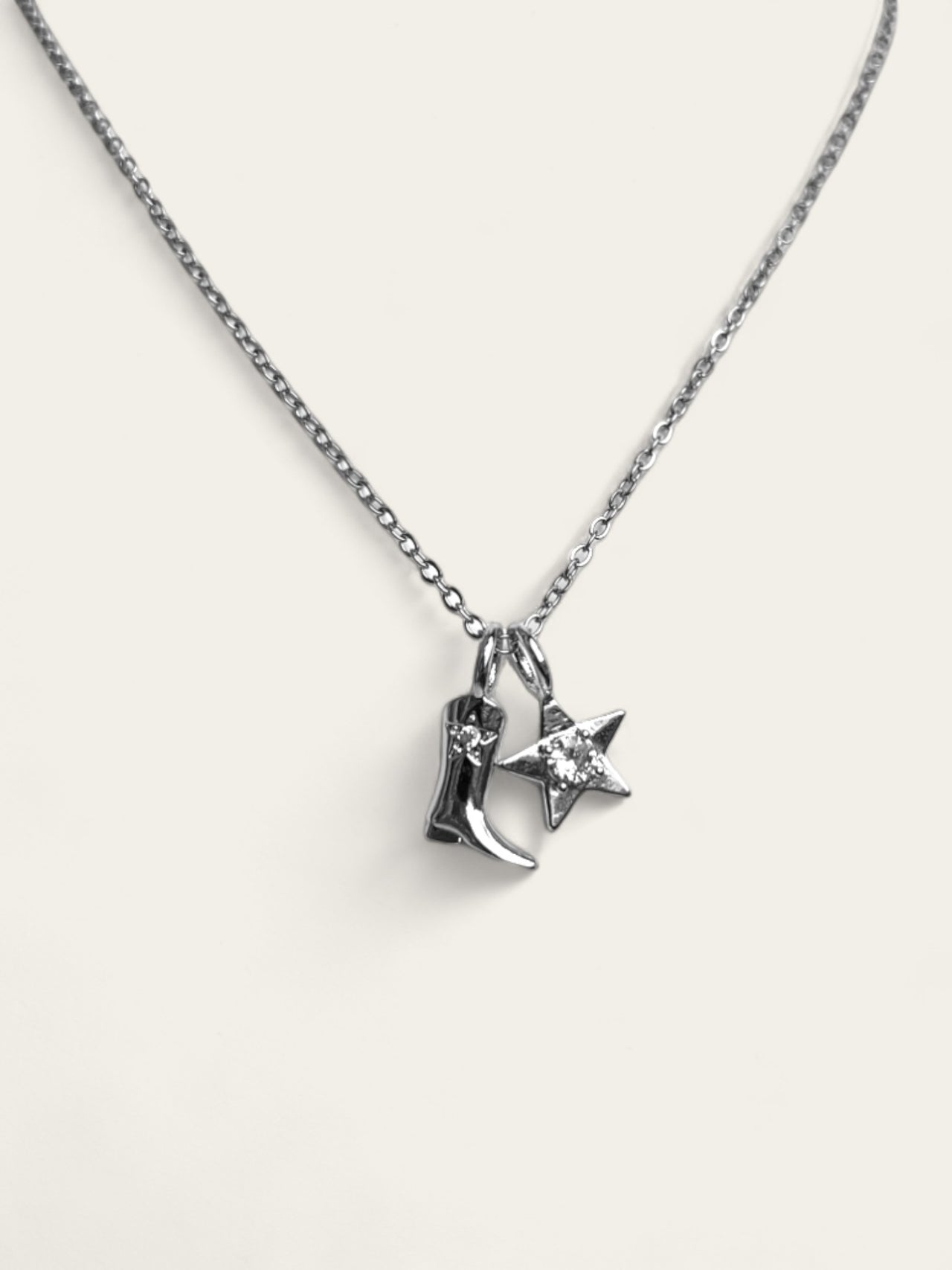 Cowboy Star Necklace - Silver