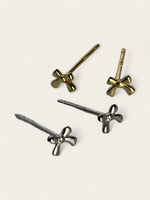 Dainty Micro Bow Studs - Silver