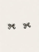 Dainty Micro Bow Studs - Silver