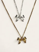 Chunky Bow Necklace - Gold