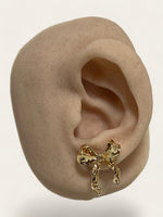 Chunky Bow Studs - Gold