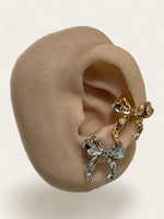 Chunky Bow Studs - Silver