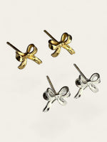 Chunky Micro Bow Studs - Gold