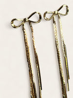 Tassel Bow Earrings - Gold