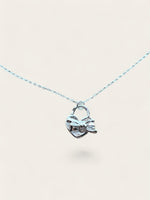 Sweetheart Bow Necklace - Silver