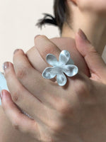 Brushed Flower Ring - Handmade