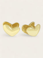 Heart Hug Studs - Gold