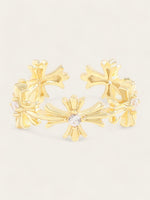 CROSSED OUT RING SET - GOLD