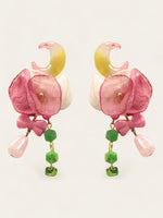 Rose Petal Earrings - Handmade