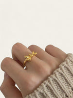 Messy Bow Ring - Gold