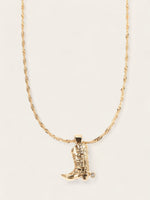 Diamond Cowboy Necklace - Gold