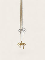 Fine Bow Necklace - Gold