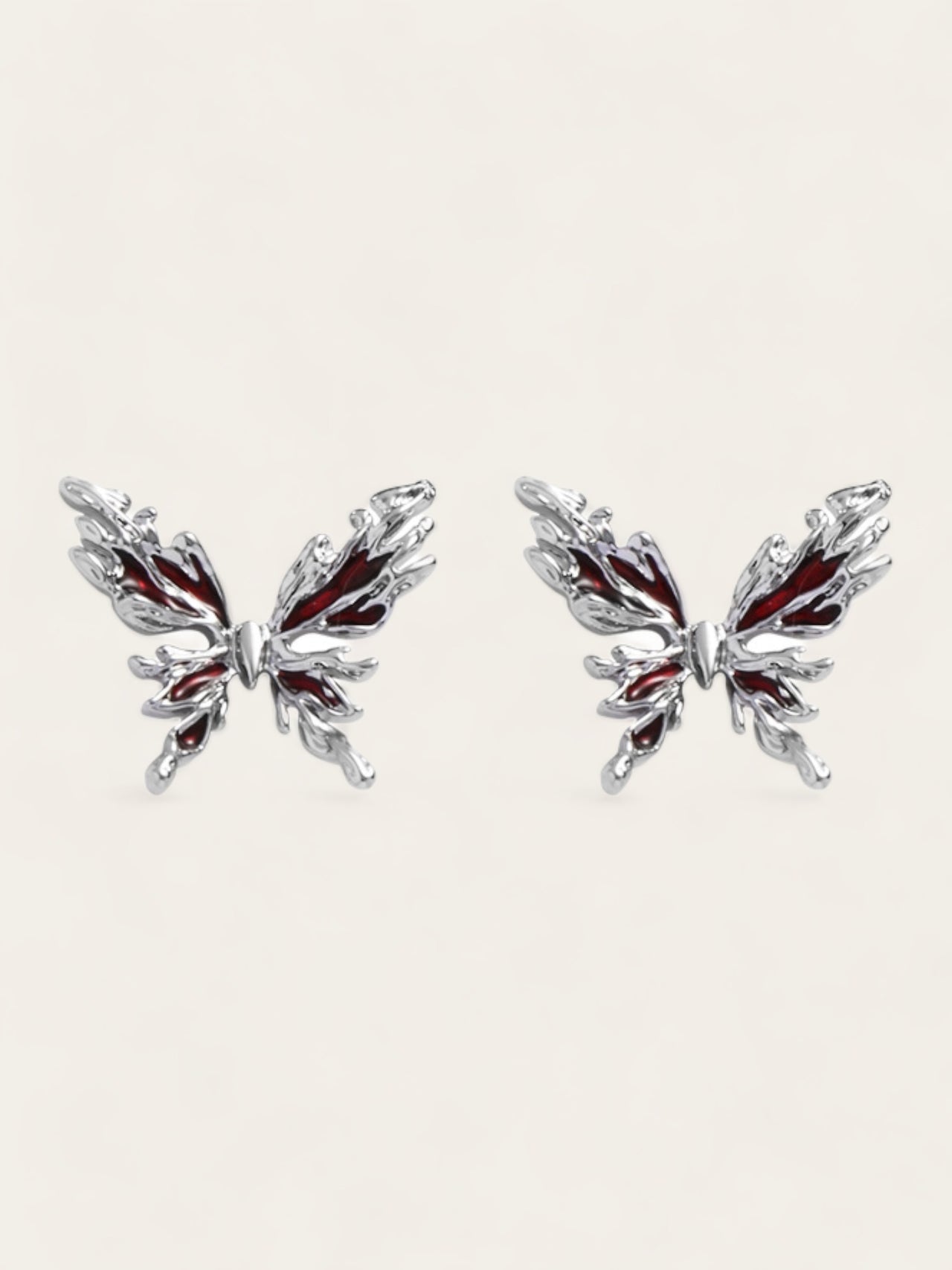 Red Lacewing Studs
