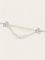 Bow Double Pearl Necklace