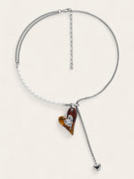 Amber Hearted Necklace