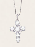 Mary Cross Necklace - Silver