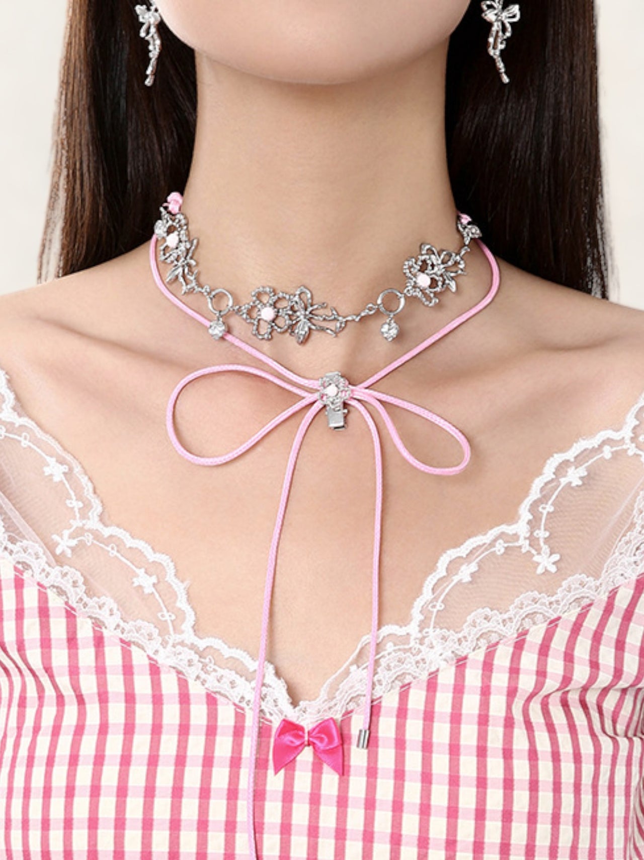 Pink Floret Necklace