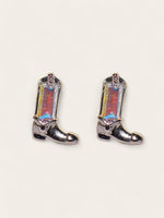 Cowboy Boots Studs - Silver