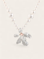 Pleated Flower Necklace