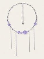 Electric Purple Flower Necklace
