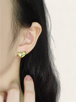 Heart Hug Studs - Gold