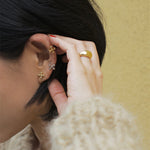 Gold Domino Earrings