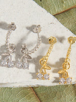 Diamond Cherry Earrings - Gold