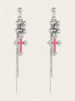Pink Croix Earrings